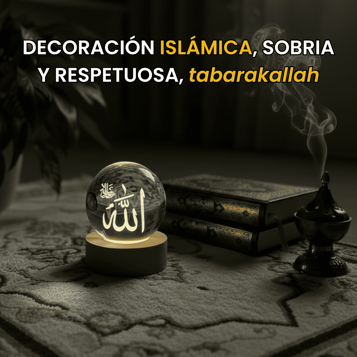 LÁMPARA ESFÉRICA DE LUZ ISLÁMICA